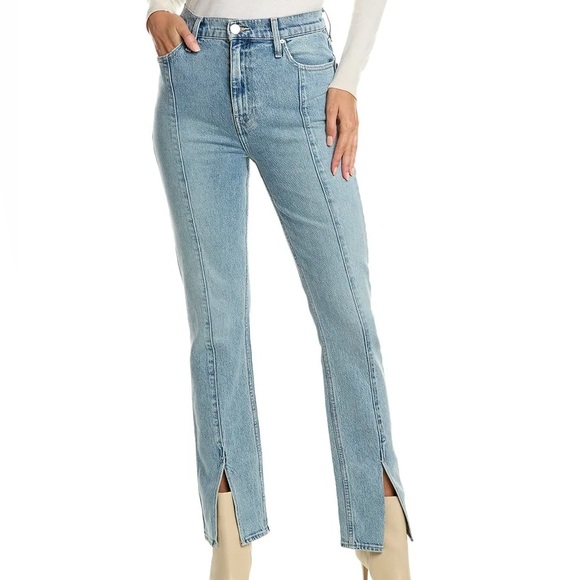 HUDSON JEANS Harlow Split Hem Ultrahigh Waist Cigarette Jeans in Stellar NEW - Picture 15 of 16